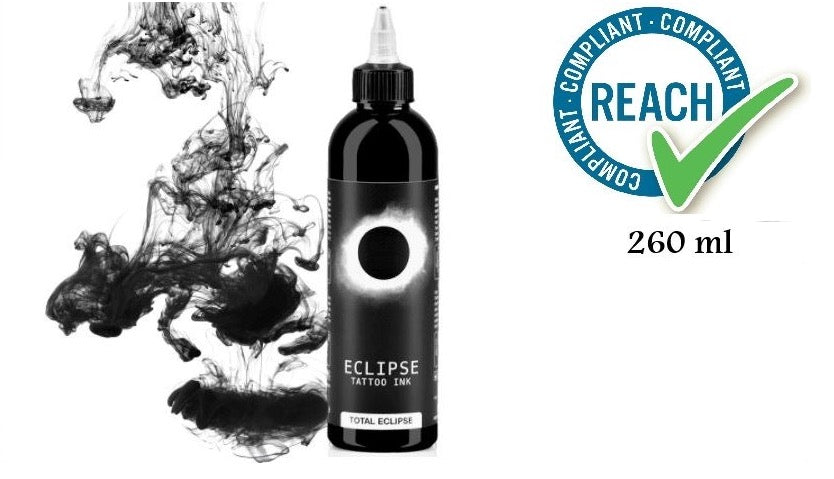 Eclipse Tattoo Ink 260 ml – Tinta negra REACH