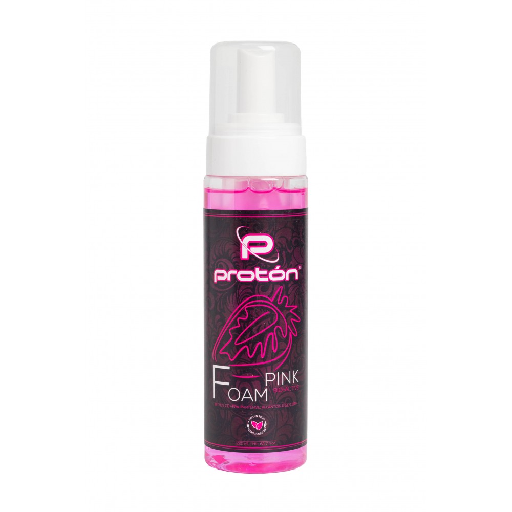 Foamer Protón con Pantenol, Alantoina y Aloe Vera - Espuma Limpiadora tatuaje - 220ml / 7.4 Oz. - Color : Rosa